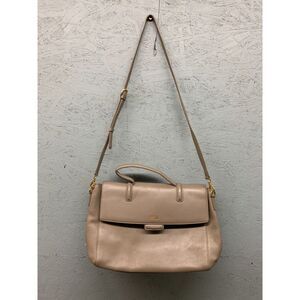 Hartmann Leather Satchel Bag Taupe Top Handle‎ Crossbody Shoulder Purse